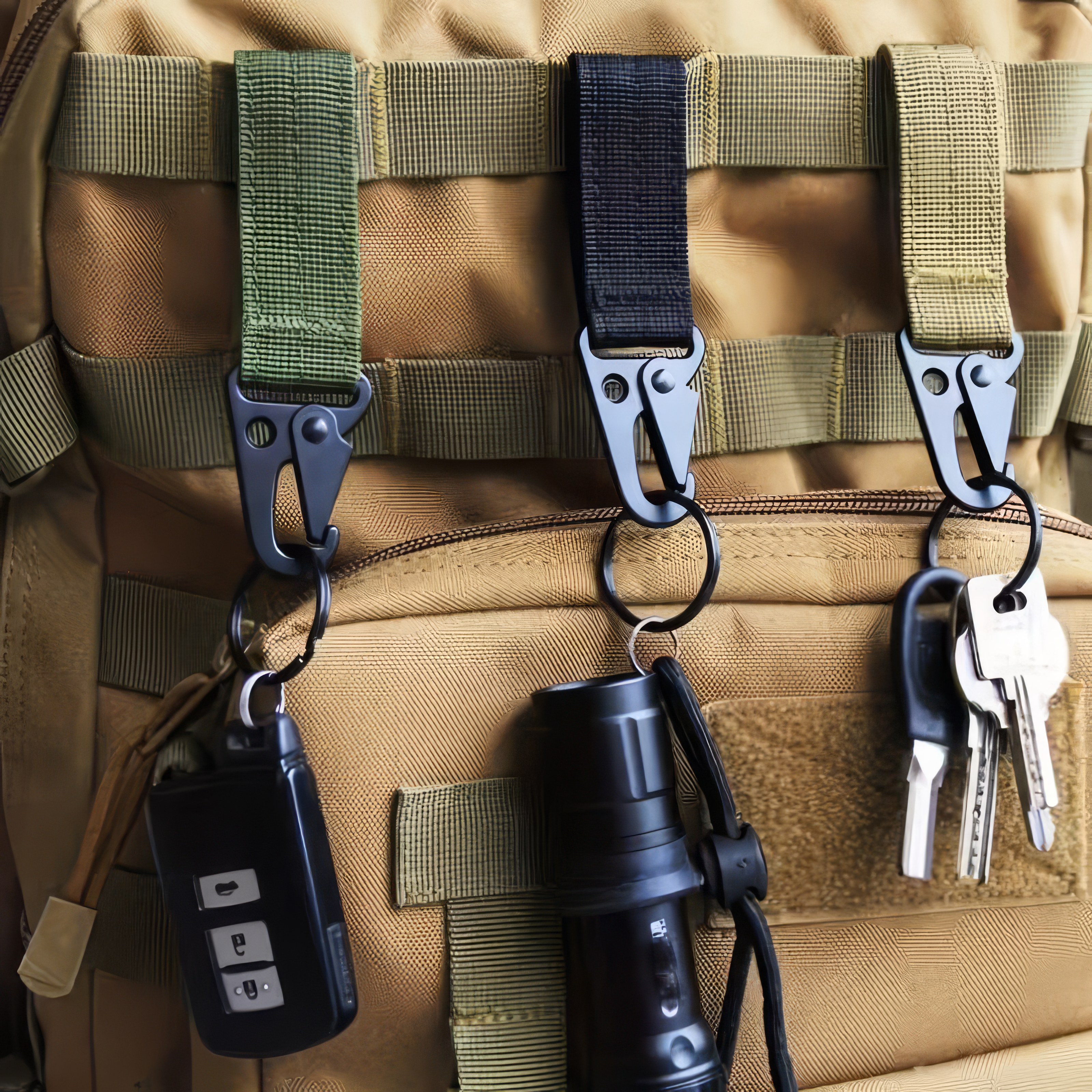 Outdoor Furniture Green - 1/2 Piece Nylon Tactical Clip Black/green,