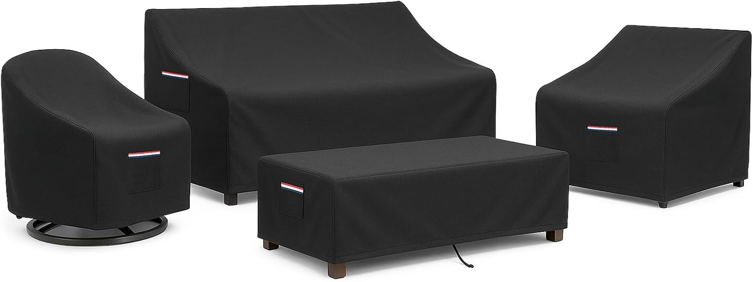 Outdoor Furniture Cover Waterproof - 4-Piece Patio Furniture Cover Set, Waterproof