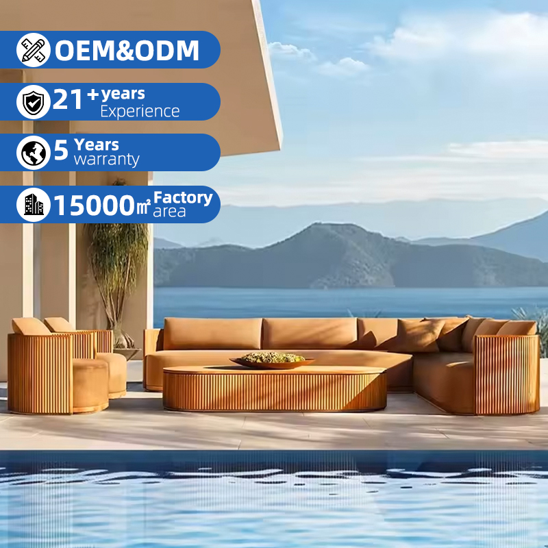Outdoor Furniture Durable - All Weather Premium Wooden Teak Sofa