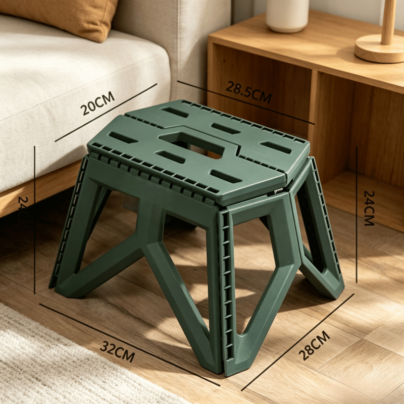 Outdoor Furniture Green - Portable Folding Outdoor Stool, High Load