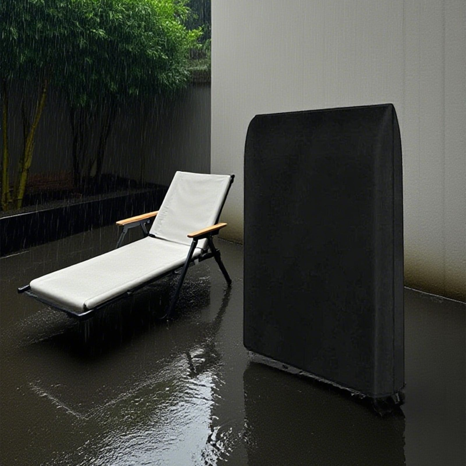 Outdoor Furniture Cover Waterproof - Garden/Outdoor Folding Chair Cover, Black Waterproof
