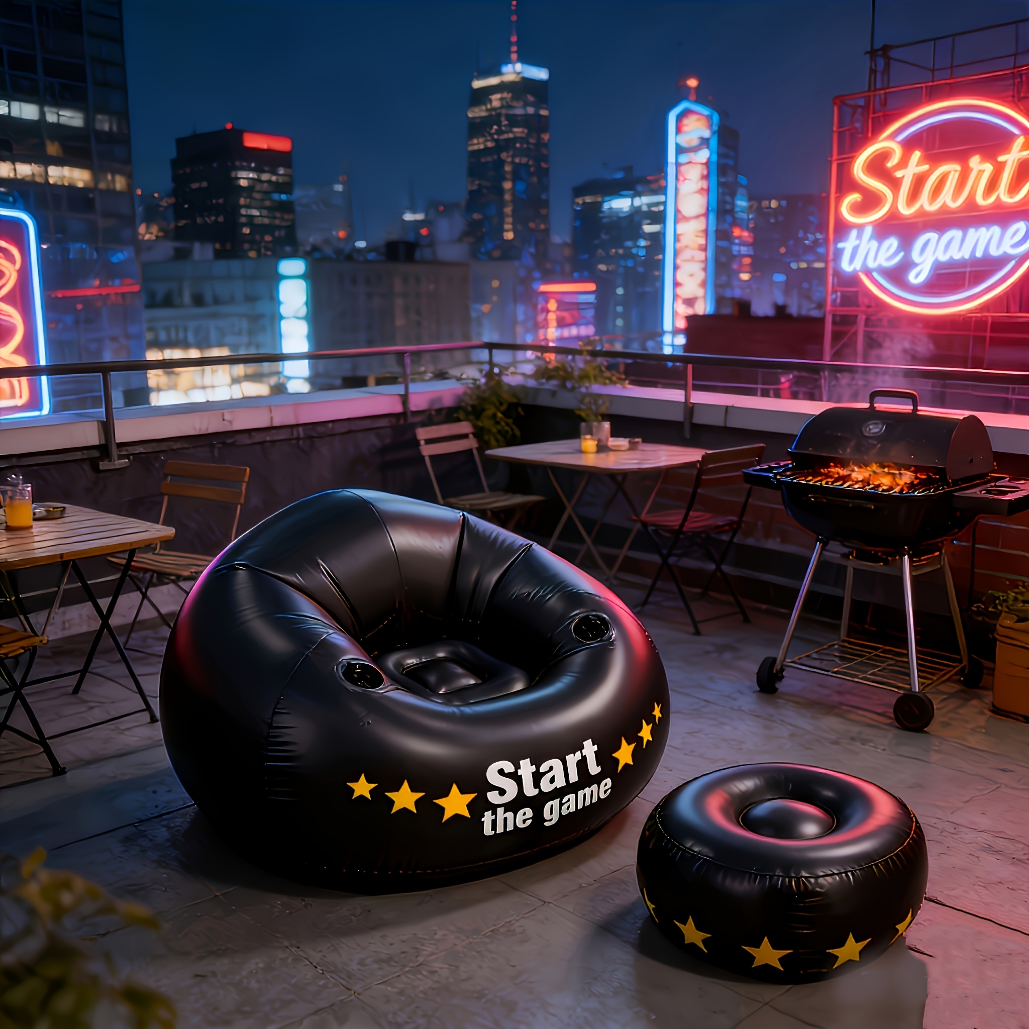 Outdoor Furniture Lounge - Gaming Inflatable Lazy Sofa Chair PVC