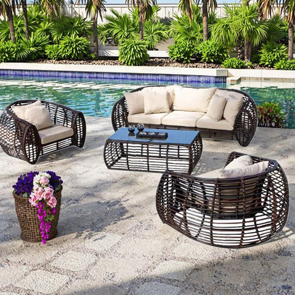 Outdoor Furniture Durable - Modern Durable Wicker Outdoor Furniture Brown
