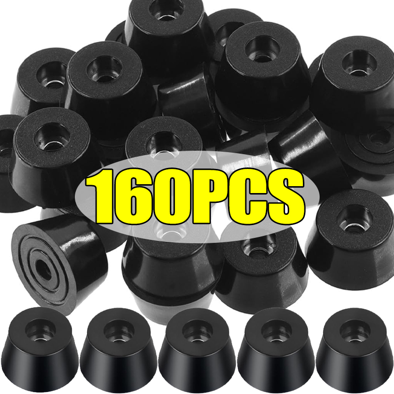 Outdoor Furniture Pads - 8/160Pcs Cone Rubber Foot Pads Non-Slip