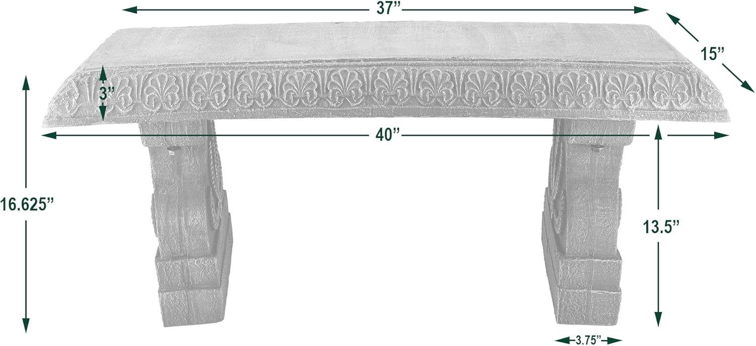 Outdoor Fiberclay Garden Bench - Outdoor Furniture Durable のレビューと価格