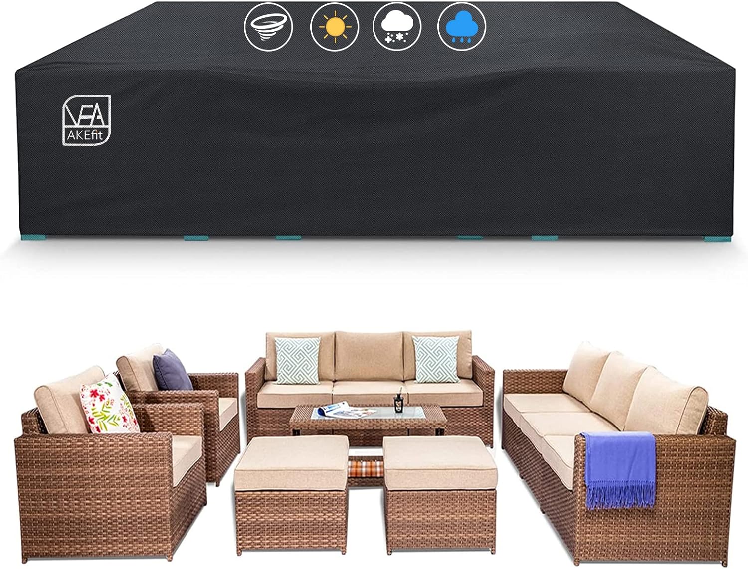 Heavy Duty Waterproof Patio Fu - Outdoor Furniture Cover Waterproof のレビューと価格