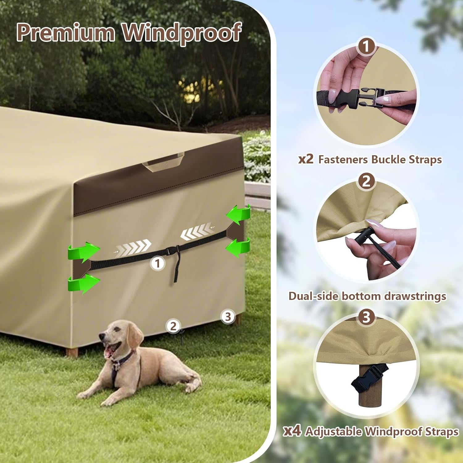 Heavy Duty Outdoor Patio Furni - Outdoor Furniture Cover Waterproof のレビューと価格
