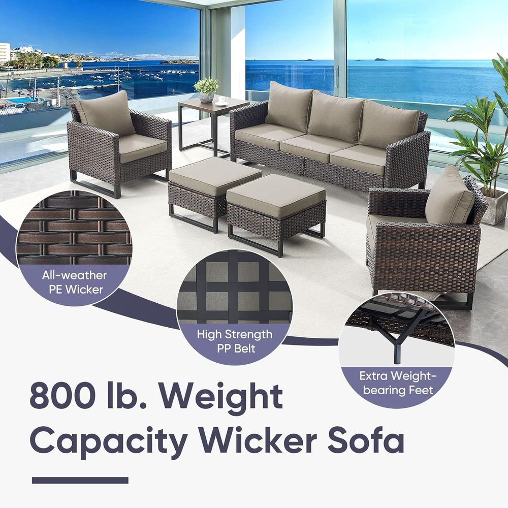 Durable High-Back Wicker 3-Sea - Outdoor Furniture Durable のレビューと価格