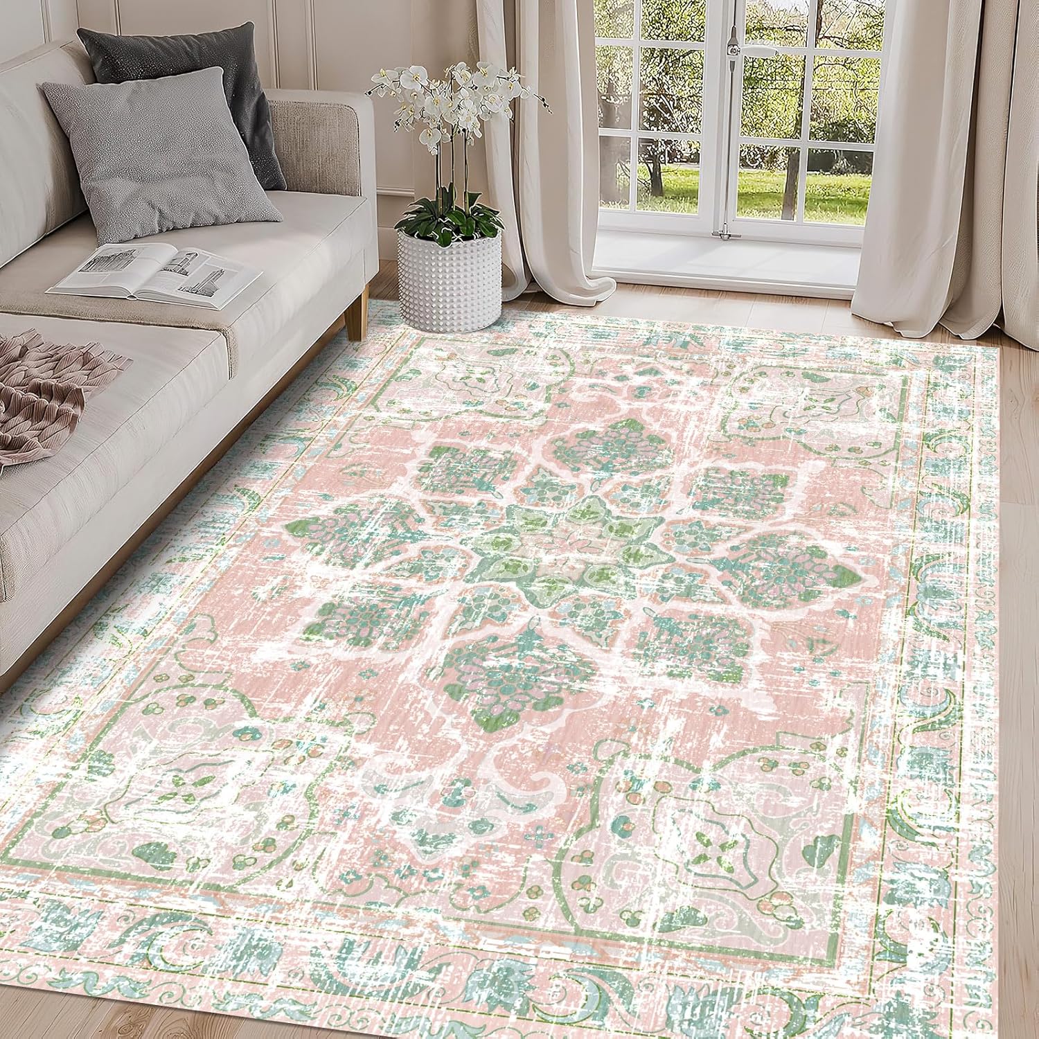 Bohemian Retro Pink Green Flor - Outdoor Furniture Green のレビューと価格