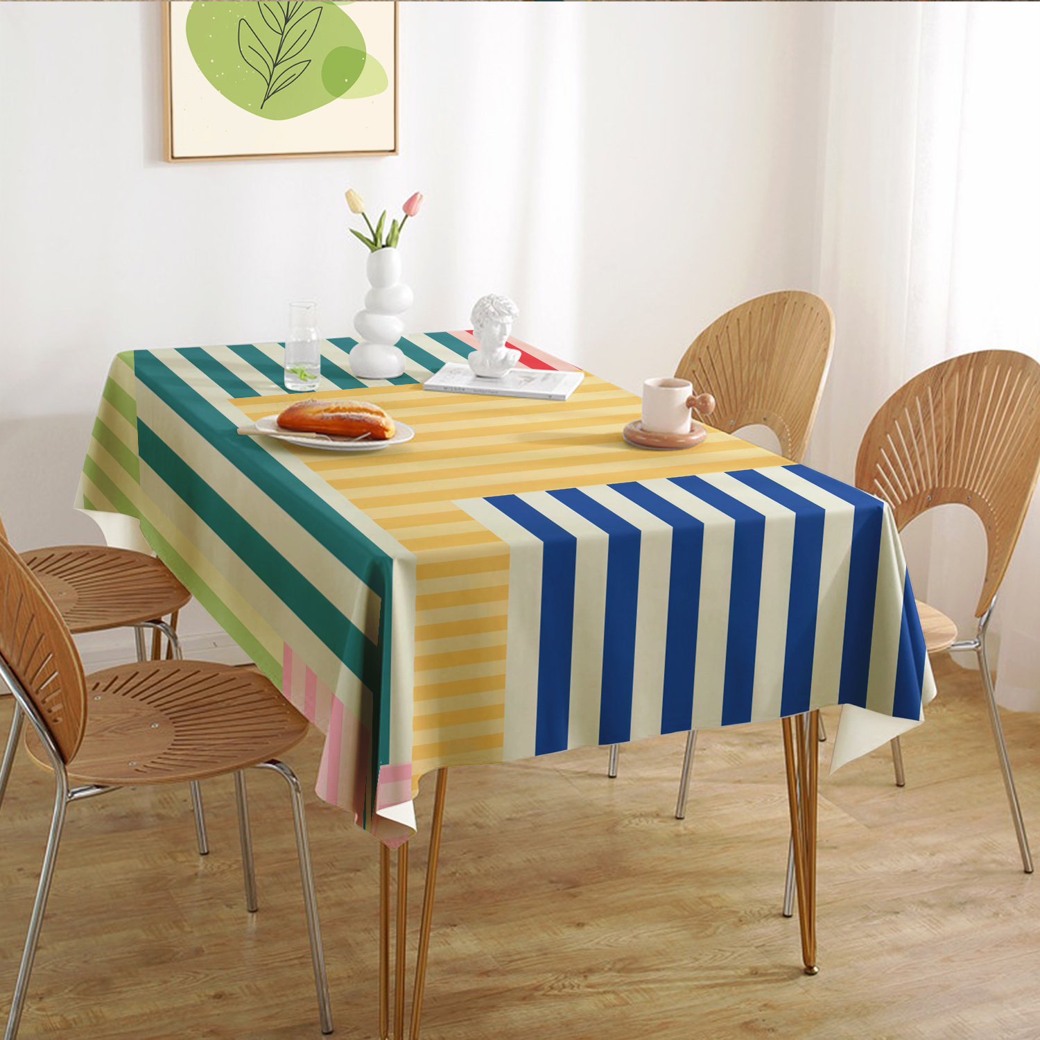 Multicolor Striped Rectangle T - Outdoor Furniture Green のレビューと価格