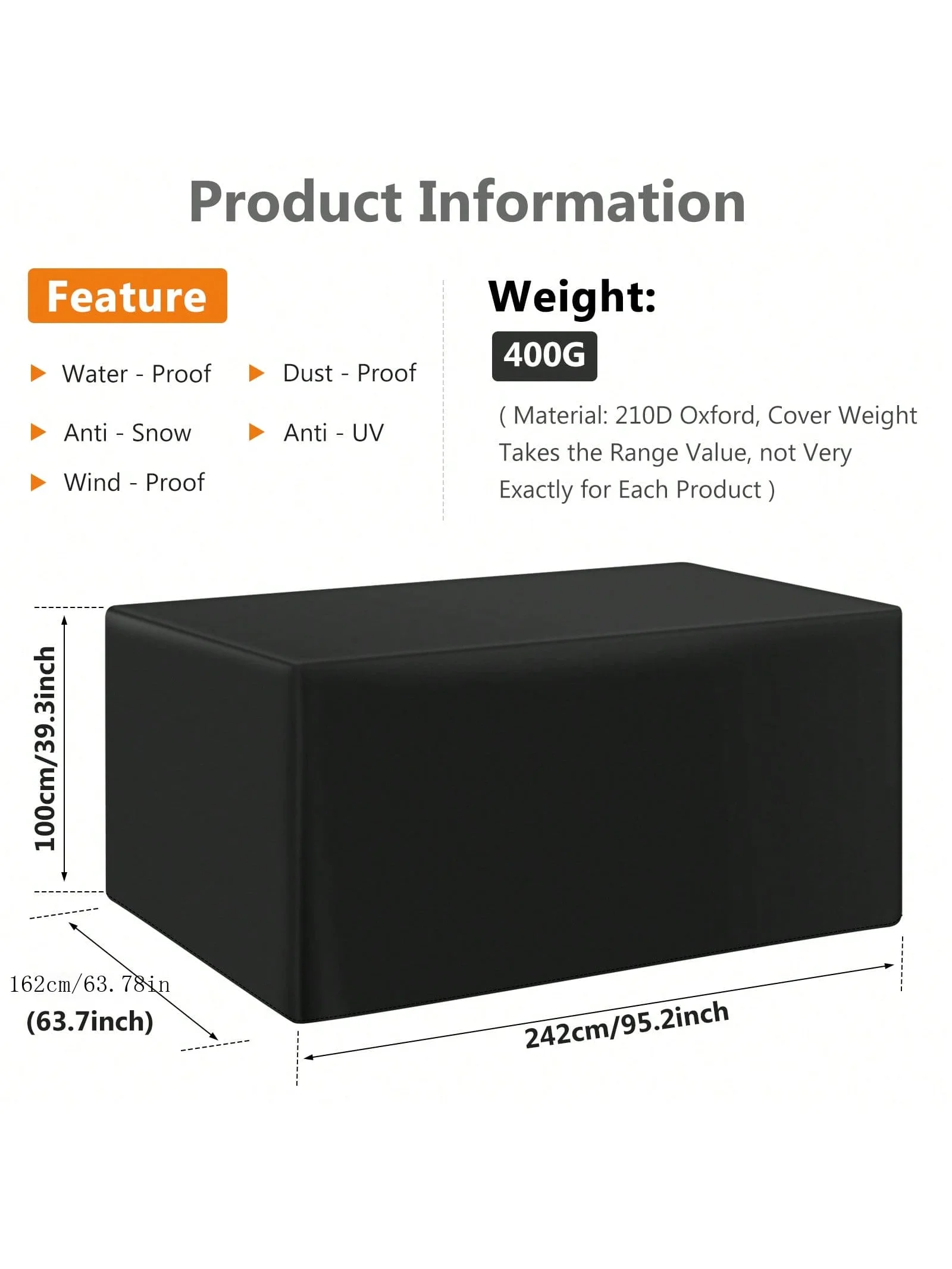 Multi-Size Outdoor Patio Garde - Outdoor Furniture Cover Waterproof のレビューと価格