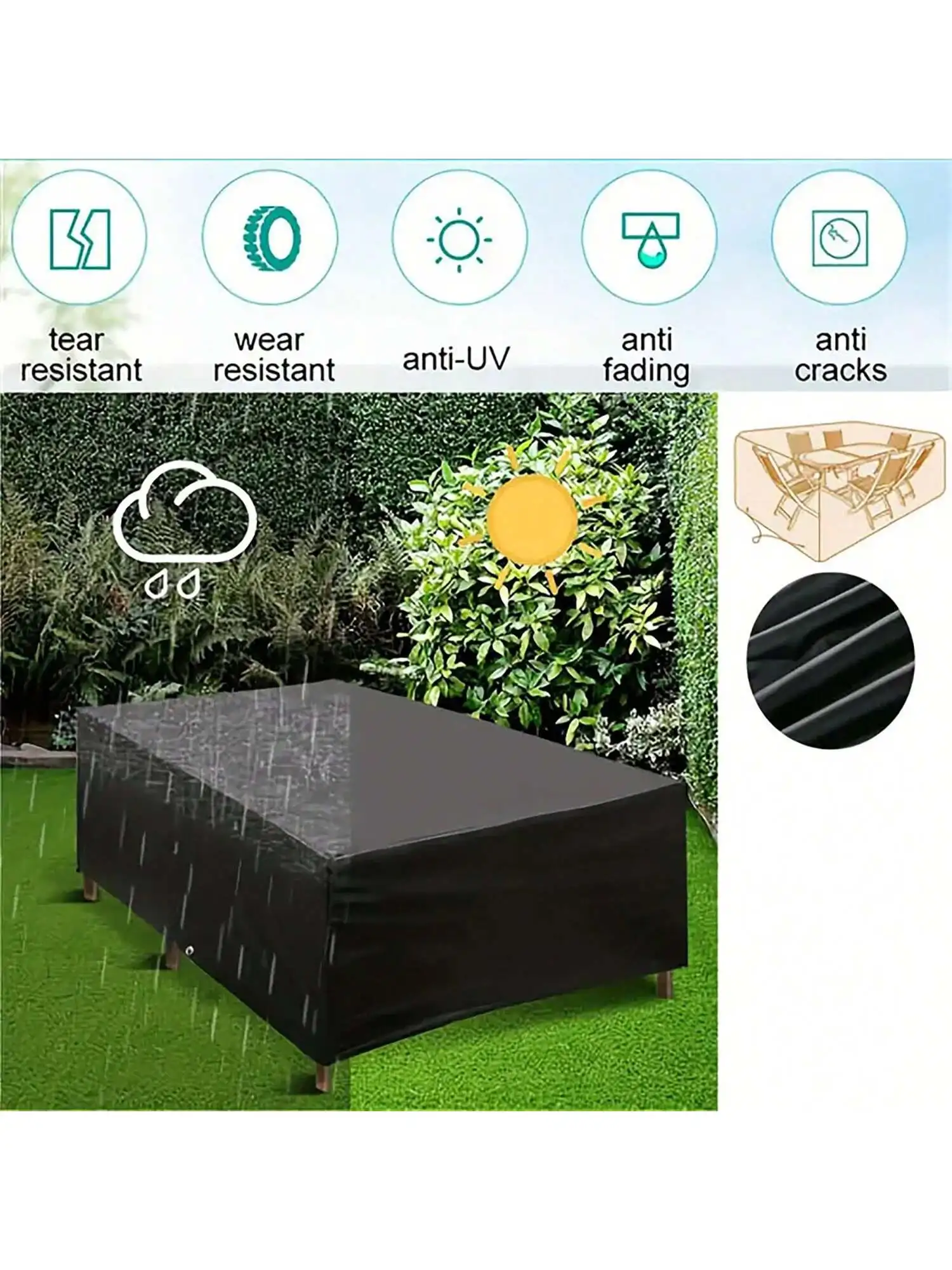 Multi-Size Outdoor Patio Garde - Outdoor Furniture Cover Waterproof のレビューと価格