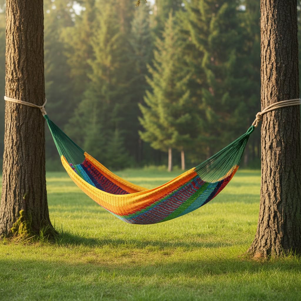 Green Red & Yellow Striped Dou - Outdoor Furniture Green のレビューと価格