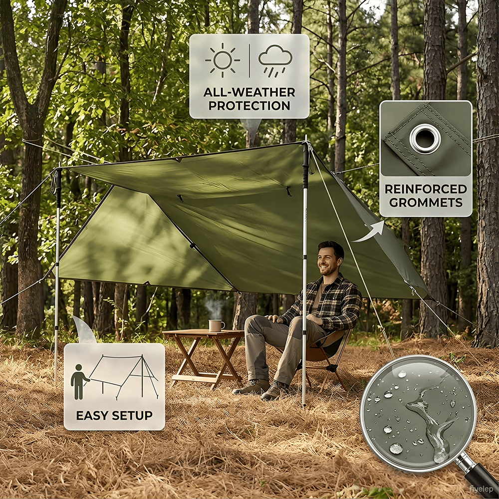 Outdoor Waterproof Tarp, Multi - Outdoor Furniture Pads のレビューと価格