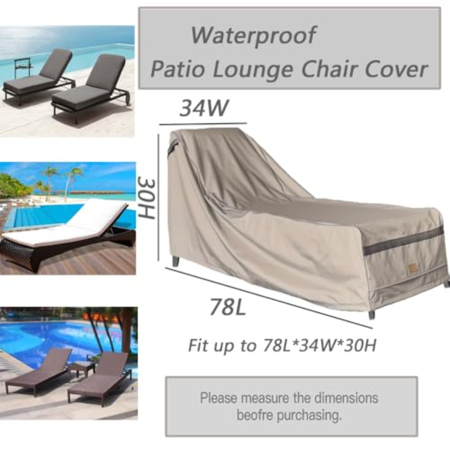 Patio Chaise Lounge Cover Wate - Outdoor Furniture Lounge のレビューと価格