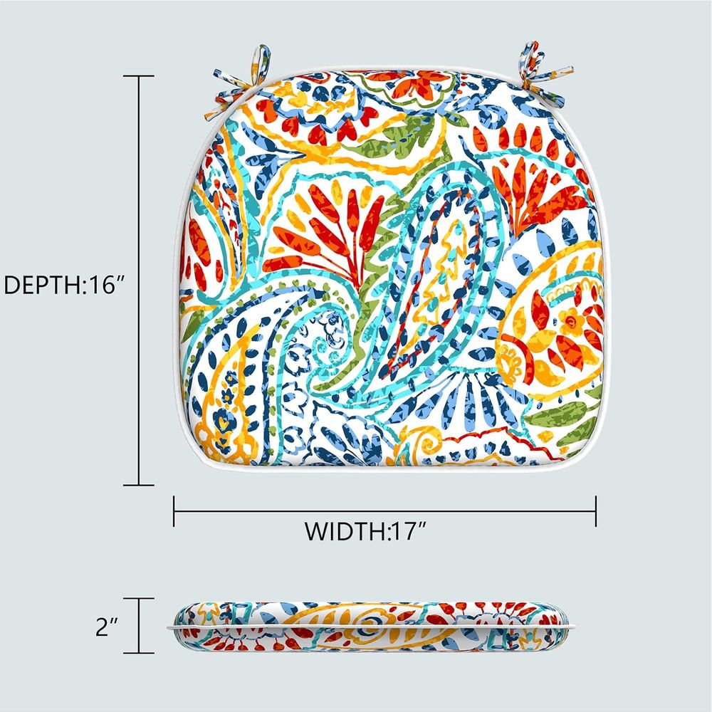4 Pack Paisley Multi Indoor/Ou - Outdoor Furniture Pads のレビューと価格