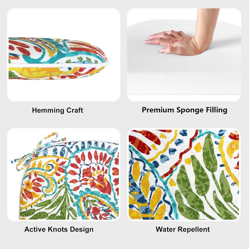 4 Pack Paisley Multi Indoor/Ou - Outdoor Furniture Pads のレビューと価格