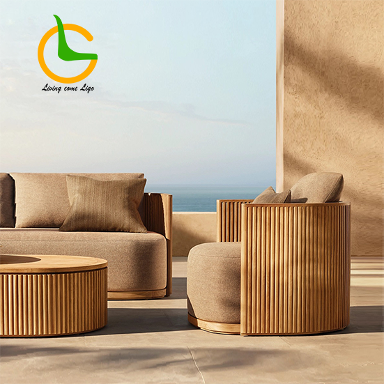 Luxury L-shaped Teak Wood Outd - Outdoor Furniture Durable のレビューと価格